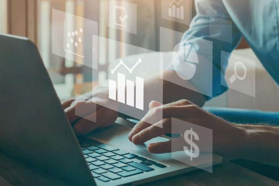Man at laptop searching for cost savings