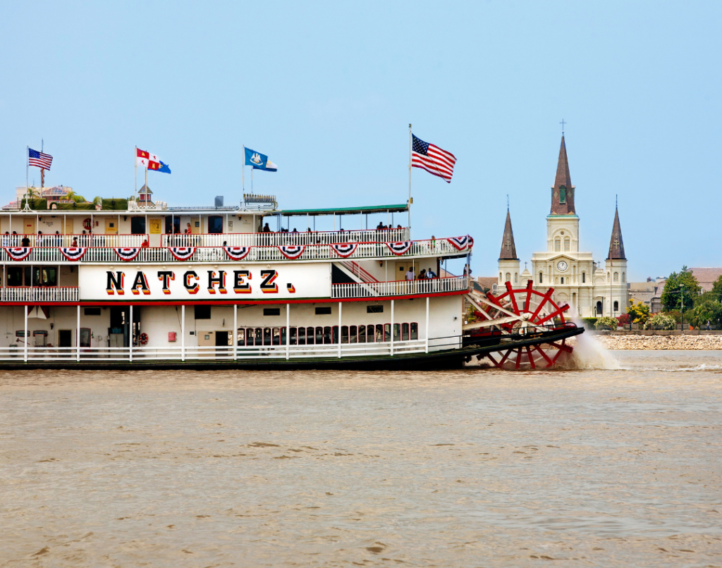 Steamboat Natchez, en unik plats för möten och evenemang i USA.