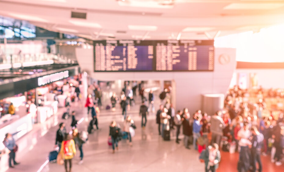 A crowded airport