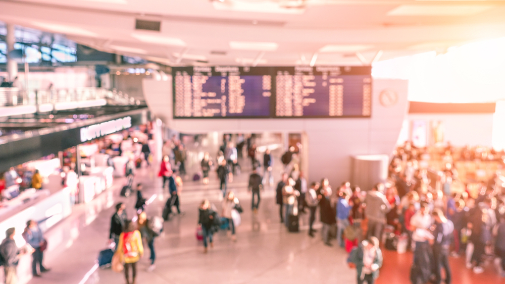 A crowded airport