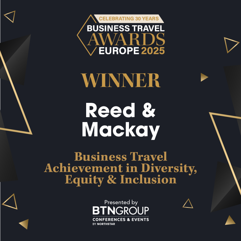 Winner Reed & Mackay Business Travel Awards 2025 Business Travel Achievement in DEI